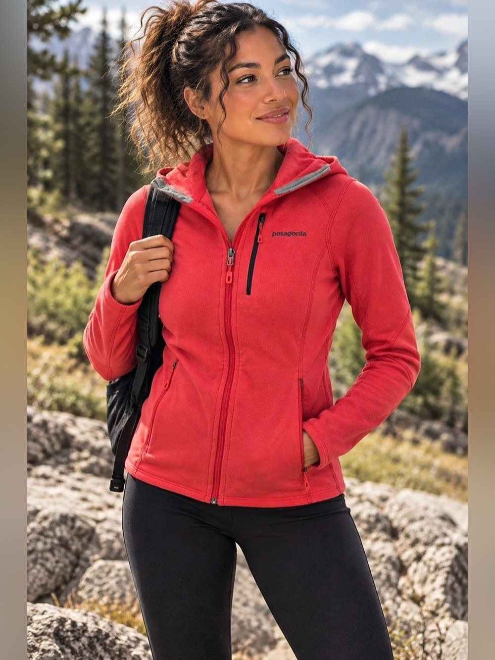 Patagonia Piton Hybrid Hoody Women’s M — Cochineal Red